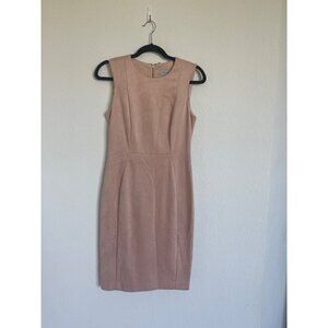 Calvin Kline Knee High Sleeveless Round Neck Dress. Suede. Size 4